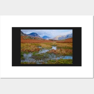 English Lake District Fells and Mountains near Wastwater Posters and Art